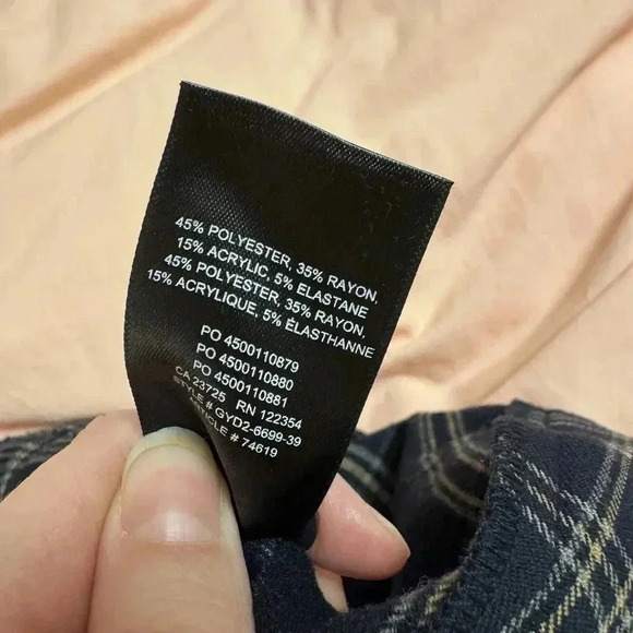 2/40 Aritzia Sunday Best Women’s Size US 4 Freshman Plaid Straight Leg Pants - Picture 8 of 11